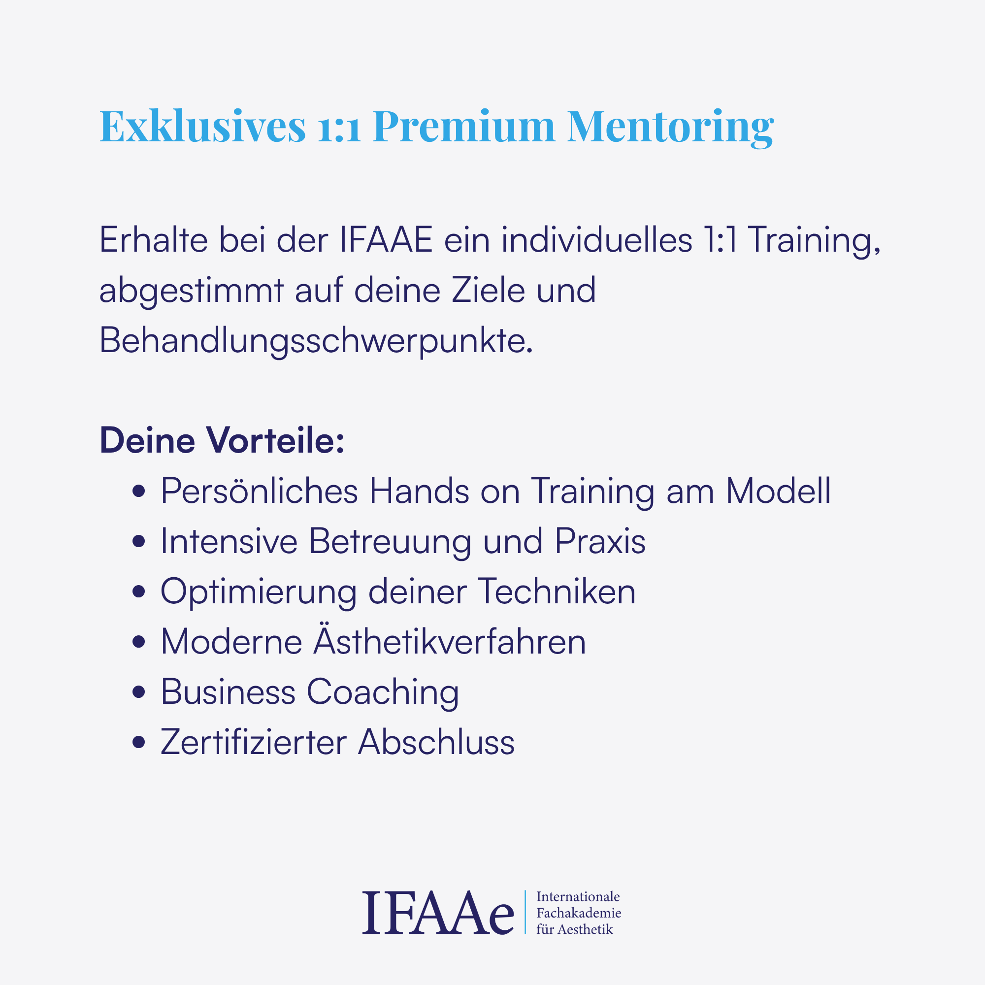 Exklusives 1:1 Premium Mentoring