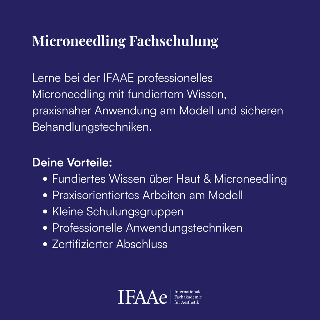 Microneedling Fachschulung Tageskurs mit Zertifikat