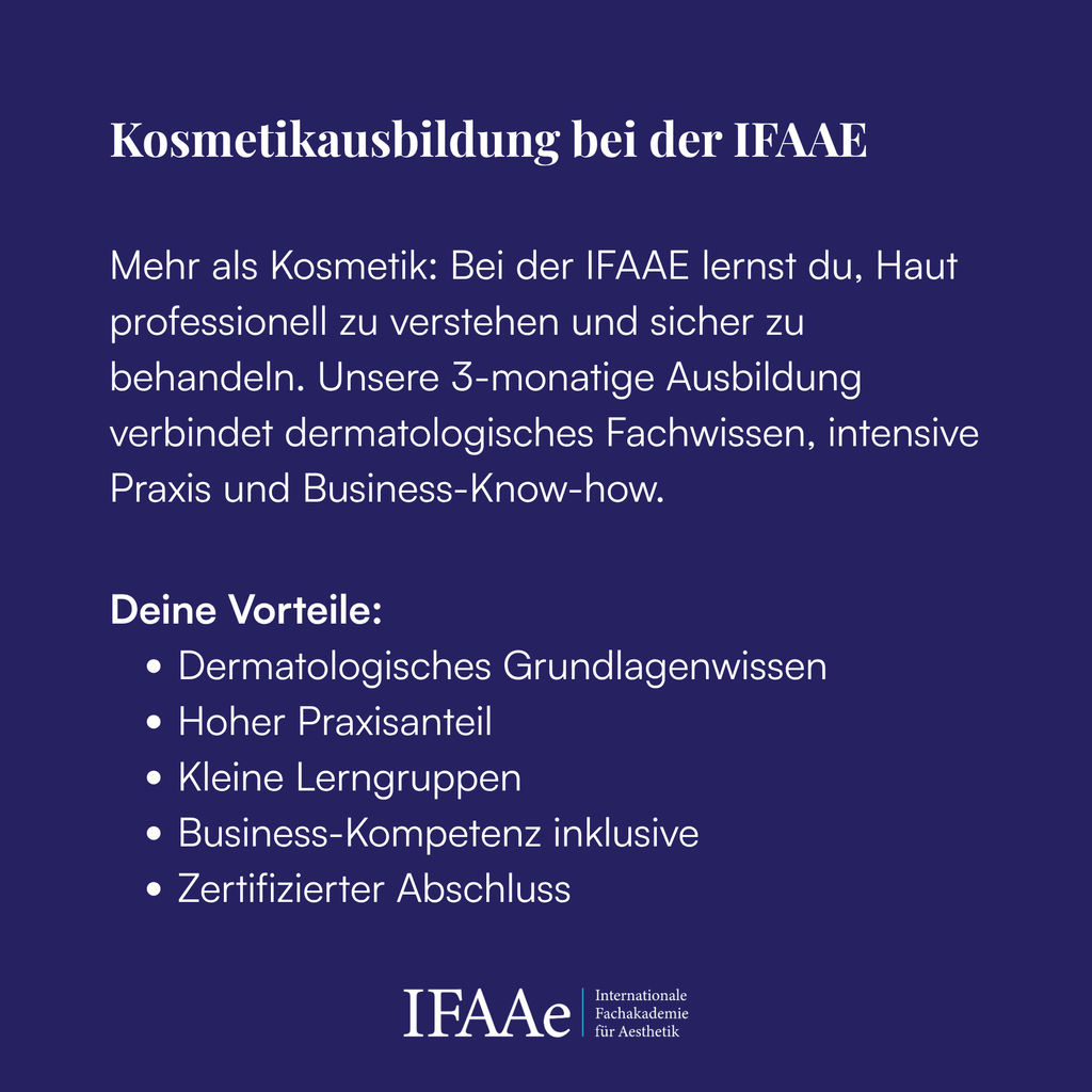 Vorteile Kosmetik Ausbildung bei IFAAe